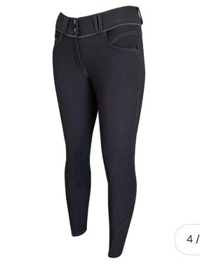 EUC Elation Platinum Brooklyn Riding Breeches, Black/Grey, Size 32R
